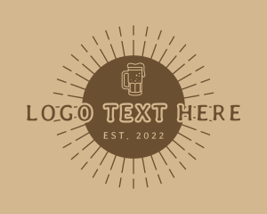 Nostalgic - Retro Sunrays Beer logo design