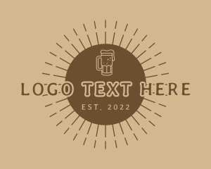 Beer - Retro Sunrays Beer logo design