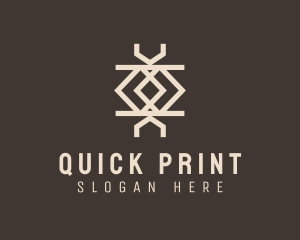 Ethnic Weave Print logo design