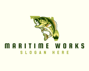 Florida Bass Fishing logo design