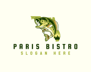 Florida Bass Fishing logo design