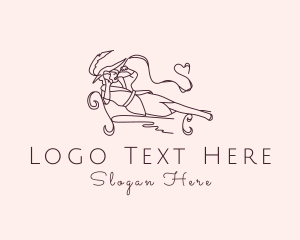 Furniture - Elegant Smoking Lady logo design