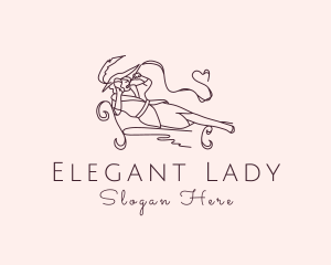 Elegant Smoking Lady logo design