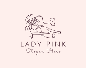 Elegant Smoking Lady logo design