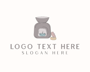 Tealight - Wax Burner Candlelight logo design