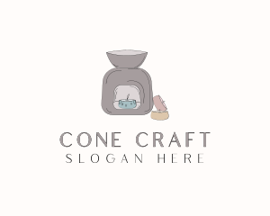 Wax Burner Candlelight logo design