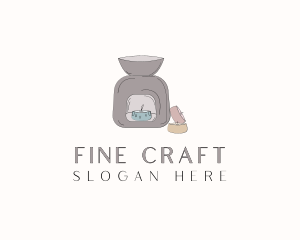 Wax Burner Candlelight logo design