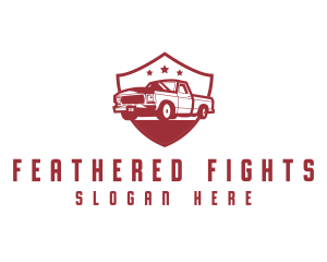 Truck Transport Shield logo design