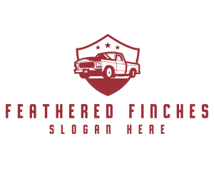 Truck Transport Shield logo design