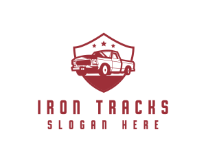 Truck Transport Shield logo design