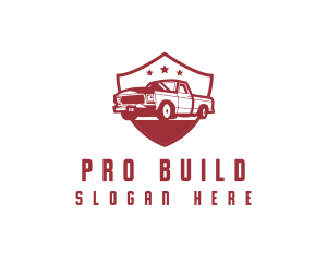 Truck Transport Shield logo design