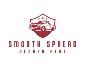 Truck Transport Shield logo design