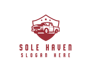 Truck Transport Shield logo design