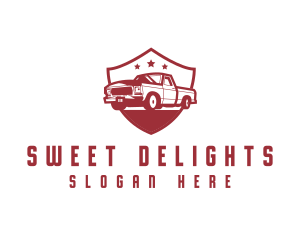 Truck Transport Shield logo design