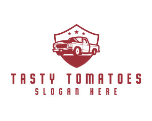 Truck Transport Shield logo design