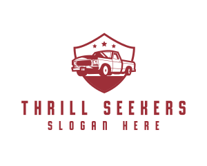 Truck Transport Shield logo design