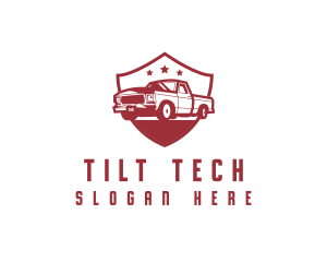 Truck Transport Shield logo design