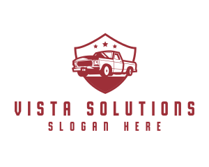 Truck Transport Shield logo design