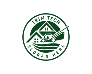 Trimmer - Lawn Trimmer Mower logo design