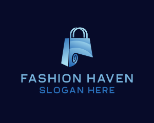 Mall - Paper Shopping Bag Fashion logo design