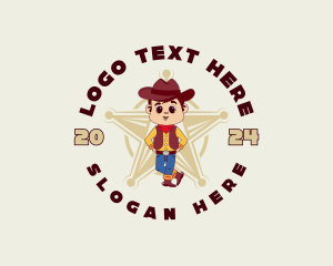 Floatie - Cowboy Kid Star logo design