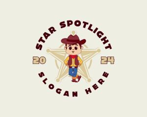 Cowboy Kid Star logo design