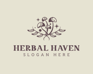 Herbal - Herbal Wellness Shrooms logo design