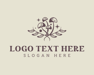 Organic - Herbal Wellness Shrooms logo design