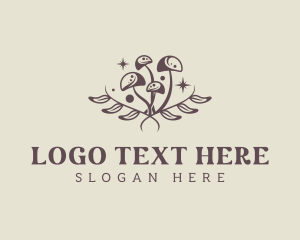 Fungus - Herbal Wellness Shrooms logo design