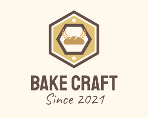 Hexagon Bakery Sign logo design