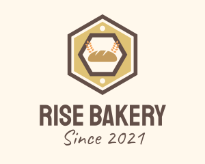 Hexagon Bakery Sign logo design