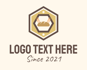 Baguette - Hexagon Bakery Sign logo design
