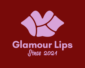 Pink Lips Lip Balm logo design