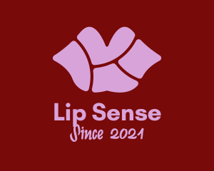 Pink Lips Lip Balm logo design