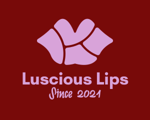Lips - Pink Lips Lip Balm logo design