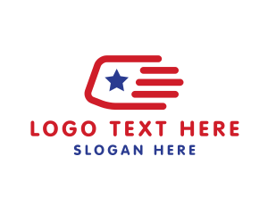 Fly - American Flag Speed logo design