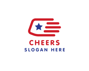 United States - American Flag Speed logo design