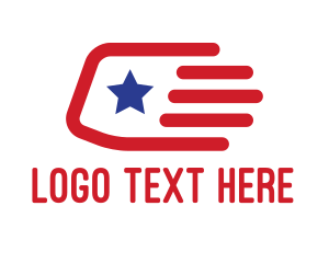 Usa - Abstract USA Hand logo design