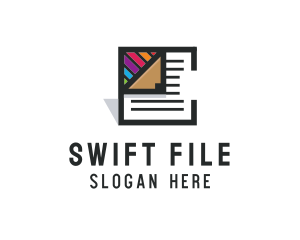 File - Creative Document File logo design