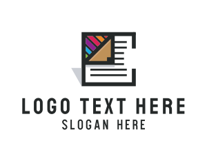Twitter - Creative Document File logo design
