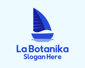 Sailing Blue Boat Logo