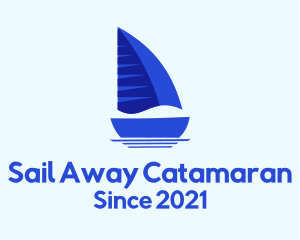 Sailing Blue Boat logo design