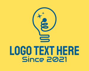 Lamp - Modern Light Bulb logo design