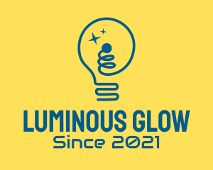 Illuminated - Modern Light Bulb logo design