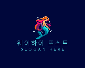 Female Mermaid Folklore logo design