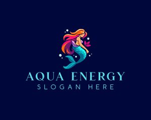 Female Mermaid Folklore logo design