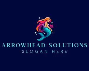 Female Mermaid Folklore logo design