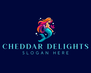 Female Mermaid Folklore logo design