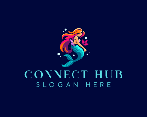 Female Mermaid Folklore logo design