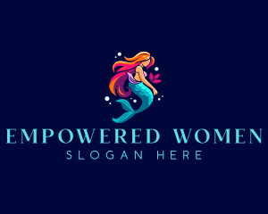 Female Mermaid Folklore logo design